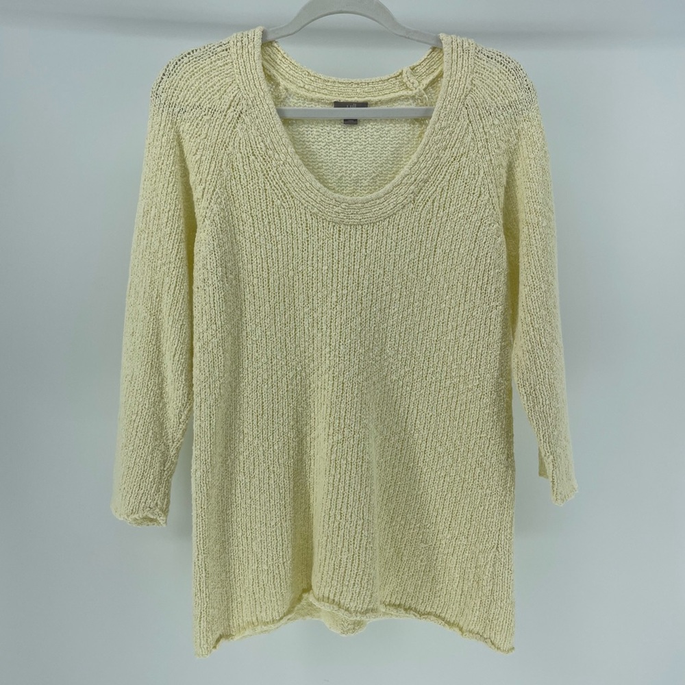 J. Jill Loose Knit Sweater in Cream, Cotton Blend, Cozy, Boho, Women’s Medium